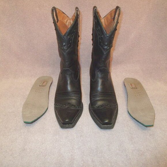 Ariat Womens Dixie Leather Cowboy Boots Size 7.5 Studs Mid-Calf Western Baddie - Picture 5 of 13